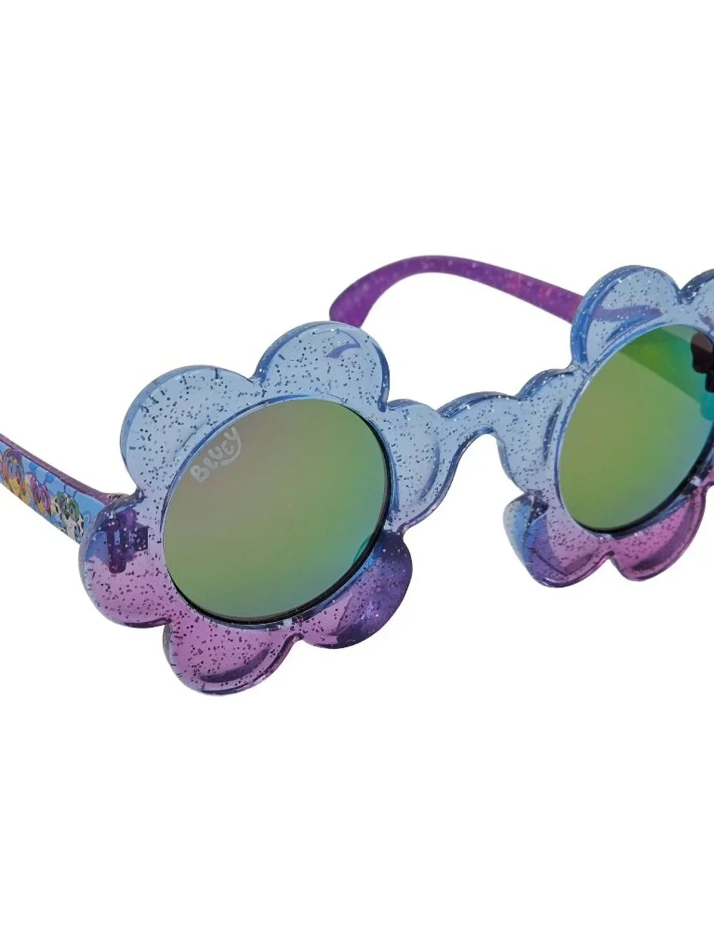 Bluey Girls Sunglasses Flower Frame Purple Gradient Lens Kids UV Protection, NEW